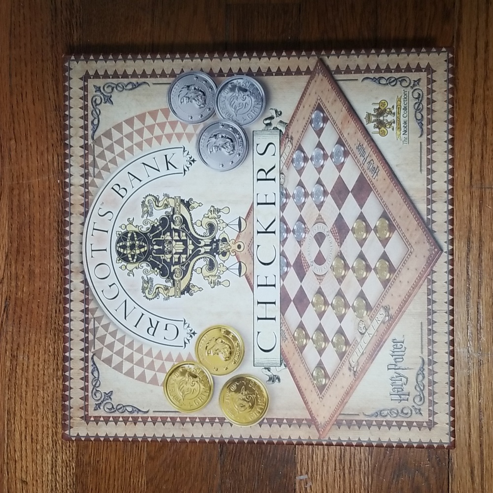 Harry Potter Gringotts Bank Checkers Board Game LIKE NEW